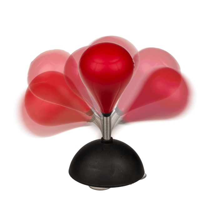 Stress Buster Desktop Punching Ball - Heavy Duty Stress Relief - Suctions  to Your Desk by Tech Tools (Red)