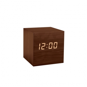 Ρολόι Ξυπνητήρι Κύβος Kubo Brown
