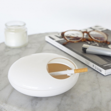 Ashtray Pebble white