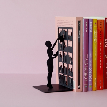 Bookend The Library Black