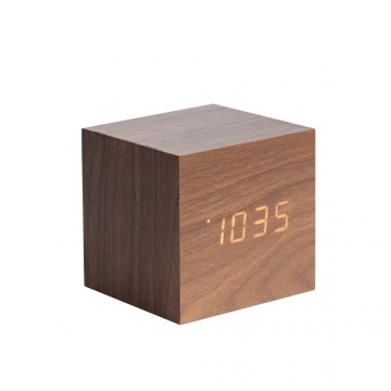 Ρολόι Ξυπνητήρι Κύβος Karlsson Dark Wood