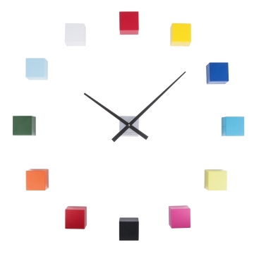 Ρολόι Τοίχου Αυτοκόλλητο DIY Karlsson Cubic Multicolour