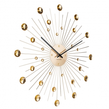 Ρολόι Τοίχου Karlsson Sunburst Crystal Gold Large