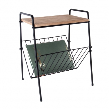 Side Table with Magazine Rack