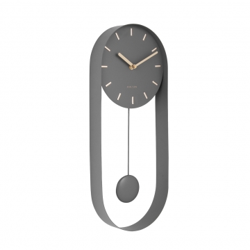 Wall Clock Pendulum Karlsson Charm Grey