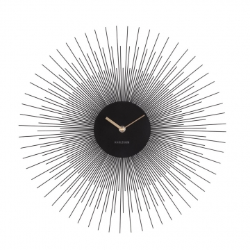 Wall Clock Karlsson Peony Black