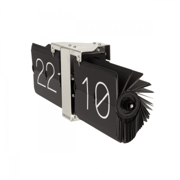 Table Clock Flip Karlsson No Case Black Chrome