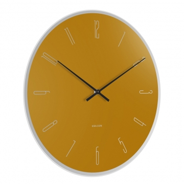 Ρολόι Τοίχου Karlsson Mirror Numbers Ochre Yellow