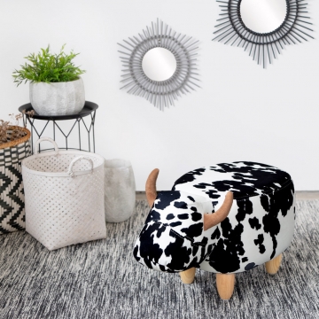 Stool La Vache Black White