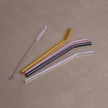 Straws Glass Colored x4