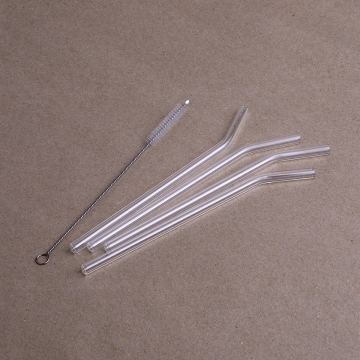 Straws Glass Transparent x4