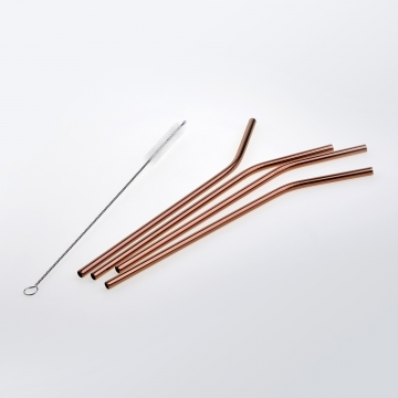 Straws Metallic Copper x4