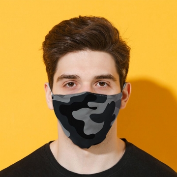 Face Mask Adults Camo Grey