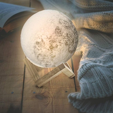 Lamp Rechargeable Led 3D Moon