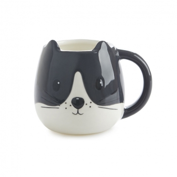 Κούπα Γάτα Kitty White Black