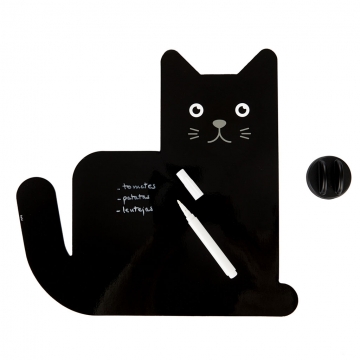 Fridge Magnetic Board Meow Black