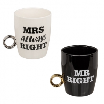 Κούπες Mr Right & Mrs Always Right