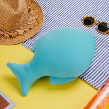 Beach Cushion Summer Blue Fish