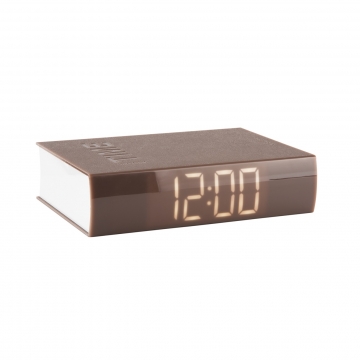Alarm Clock Karlsson Led Book Warm Grey