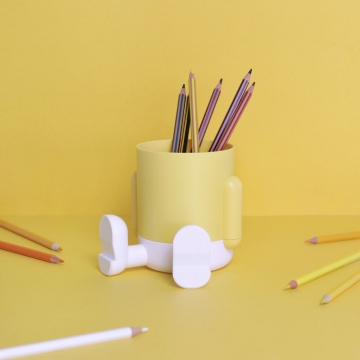 Pen Holder Mr. Sitty Yellow