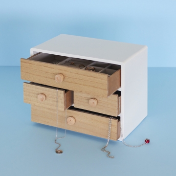 Jewellery Box Wooden Loft White