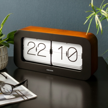 Table Clock Flip Karlsson Matiz Bamboo