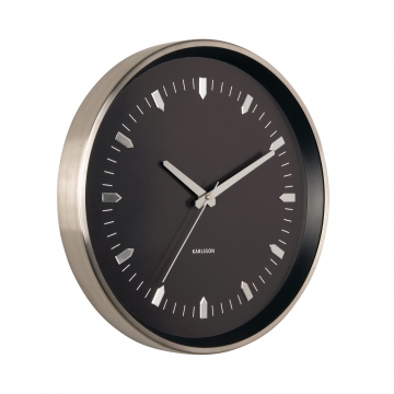 Wall Clock Karlsson Arrow Batons Silver