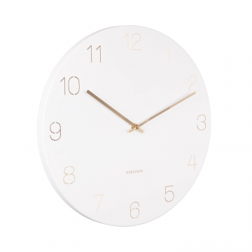 Wall Clock Karlsson Charm Engraved Numbers White 40cm