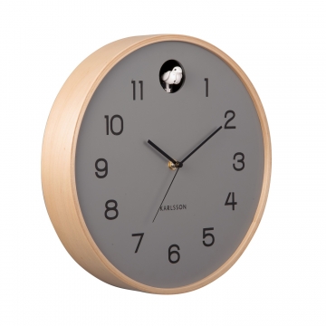 Ρολόι Τοίχου Karlsson Cuckoo Natural Grey