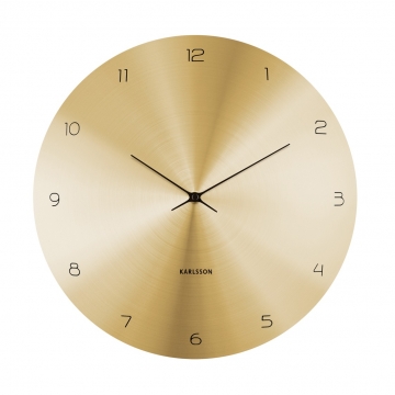 Wall Clock Karlsson Dome Disc Gold