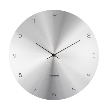Wall Clock Karlsson Dome Disc Silver