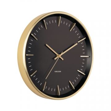 Wall Clock Karlsson Raised Batons Gold
