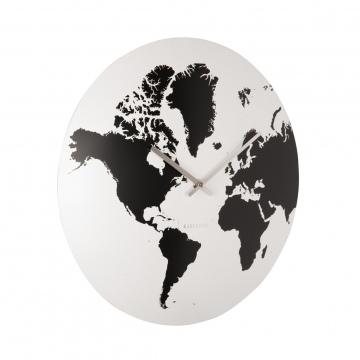 Ρολόι Τοίχου Karlsson World Map White