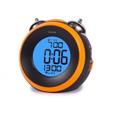 Alarm Clock Led Digital Bells Orange