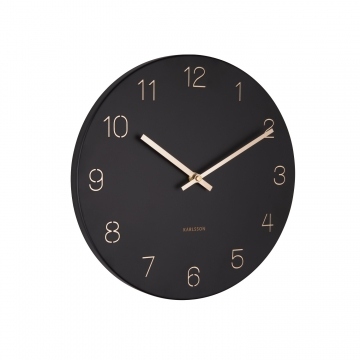 ​Ρολόι Τοίχου Karlsson Charm Engraved Numbers Black 30cm