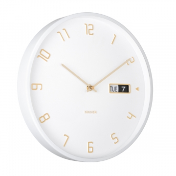 Wall Clock Karlsson Data Flip White