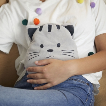 Microwave Heat Bag Kitty Gray