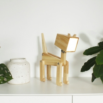 Lamp Rechargeable Wooden Cat Nala