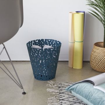 Waste Basket Letters Blue