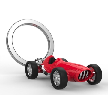 Keyring F1 Retro Red Car