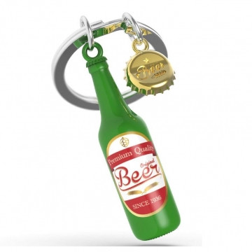 Keyring Green Beer Bottle