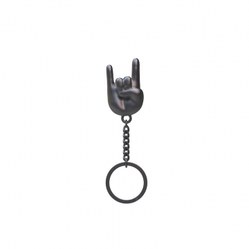 Keyring Rock Hand Black