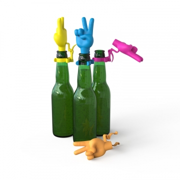 Πώμα Μπουκαλιών Peace Hand x4