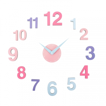 Wall Clock Karlsson Sticker DIY Chica Multicolor