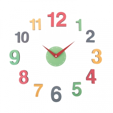 Wall Clock Karlsson Sticker DIY Chico Multicolor