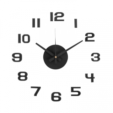 Wall Clock Karlsson Sticker DIY Sunset Numbers Black