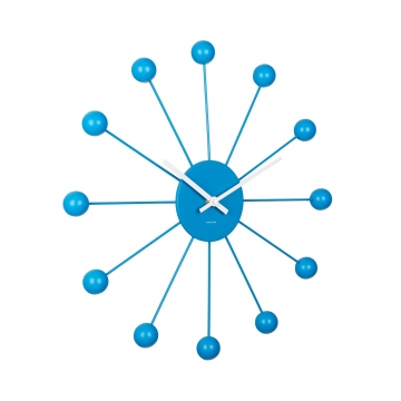 Wall Clock Karlsson Funky Spider Bright Blue