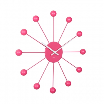 Wall Clock Karlsson Funky Spider Bright Pink