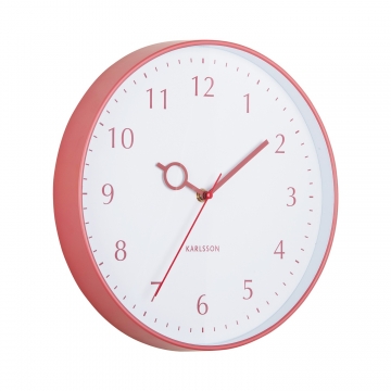 Ρολόι Τοίχου Karlsson Loupe Blush Red