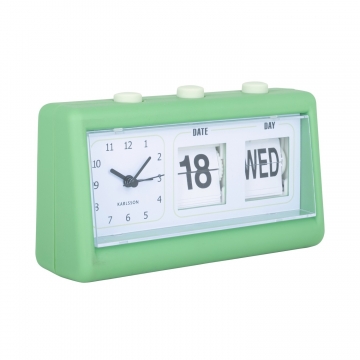 Alarm Clock Karlsson Data Flip Bright Green
